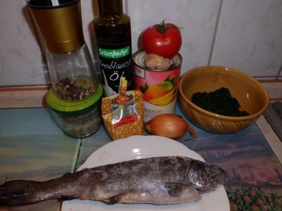 Fisch: Forelle auf Gemüse-Obst-Bett - Rezept - Bild Nr. 2