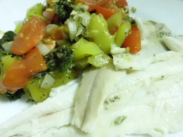 Fisch: Forelle auf Gemüse-Obst-Bett - Rezept - Bild Nr. 4