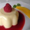 Mango - Pudding auf Himbeerspiegel ... - Rezept