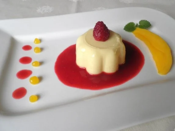 Mango - Pudding auf Himbeerspiegel ... - Rezept - Bild Nr. 3