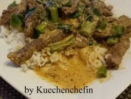 Steakstreifen in roter Kokoscurrysauce - Rezept - Bild Nr. 5