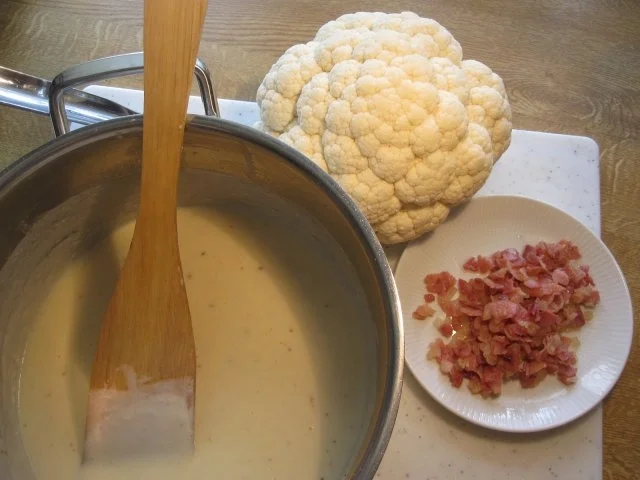 Rezept: Blumenkohl mit Schinkensoße Bild Nr. 3 Blumenkohl mit Schinkensoße - Rezept - Bild Nr. 3