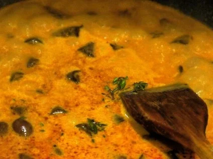 Rezept: Geschmorte Hühnerherzen mit Kartoffel-Knoblauch-Stampf Bild Nr. 8 Geschmorte Hühnerherzen mit Kartoffel-Knoblauch-Stampf - Rezept - Bild Nr. 8