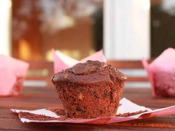 Rezept: Schokoladen Bananen Muffins Bild Nr. 3 Schokoladen Bananen Muffins - Rezept - Bild Nr. 3