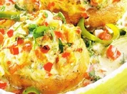 Gefüllte Champignons im Porreebett - Rezept