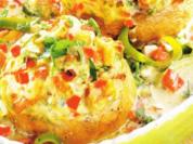 Gefüllte Champignons im Porreebett - Rezept