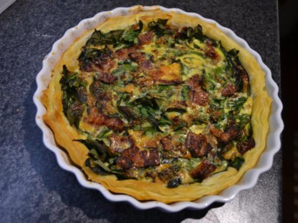 Spinat Bacon Quiche - einfach - von Michaelbuxtehude