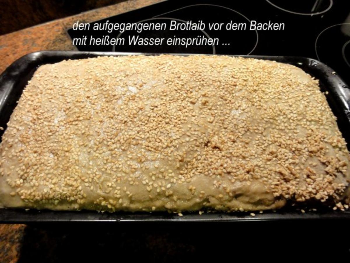 Brot:   ROGGEN-KÖRNER-BROT mit Sesamkruste - Rezept - Bild Nr. 7