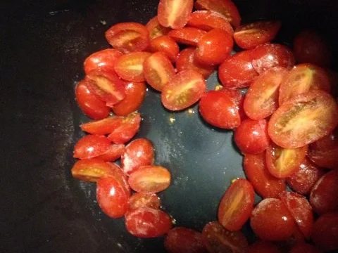 Pasta mit Tomaten grün / weiß / rot - Rezept - Bild Nr. 3