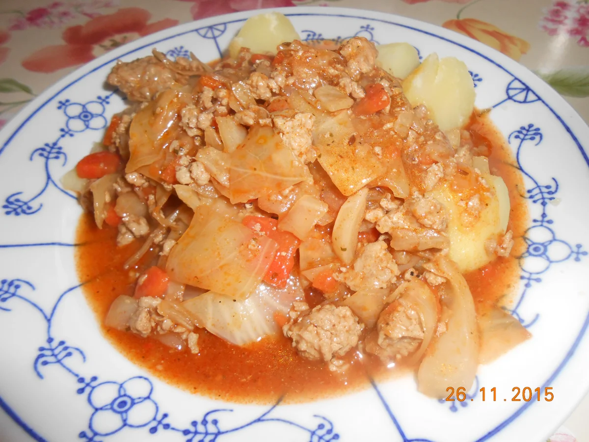 Krautpfanne mit Hackfleisch - Rezept - Bild Nr. 3537