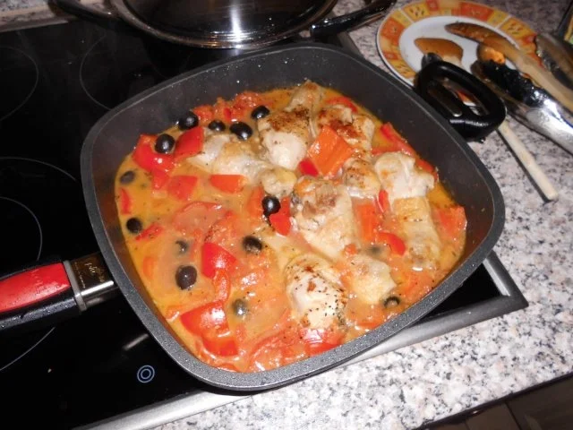 Hähnchenkeulen auf Paprikagemüse mit Safran-Risotto>> - Rezept - Bild Nr. 11