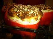 Gefüllte, fluffige Paprika - Rezept