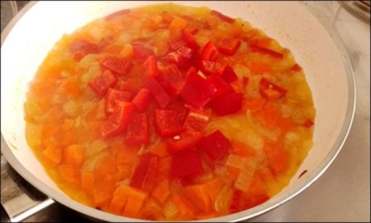 Pikante Champignons-Gemüse-Pfanne mit  Kartoffelbällchen - Rezept - Bild Nr. 10
