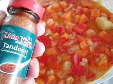 Pikante Champignons-Gemüse-Pfanne mit  Kartoffelbällchen - Rezept - Bild Nr. 12