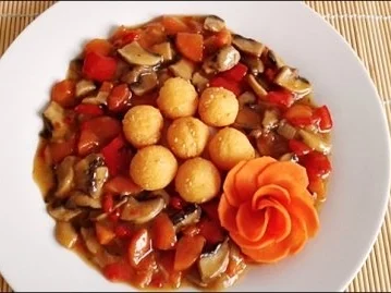 Pikante Champignons-Gemüse-Pfanne mit  Kartoffelbällchen - Rezept - Bild Nr. 26
