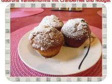 Muffins: Vanille-Muffins mit Cranberries und Nougat - Rezept
