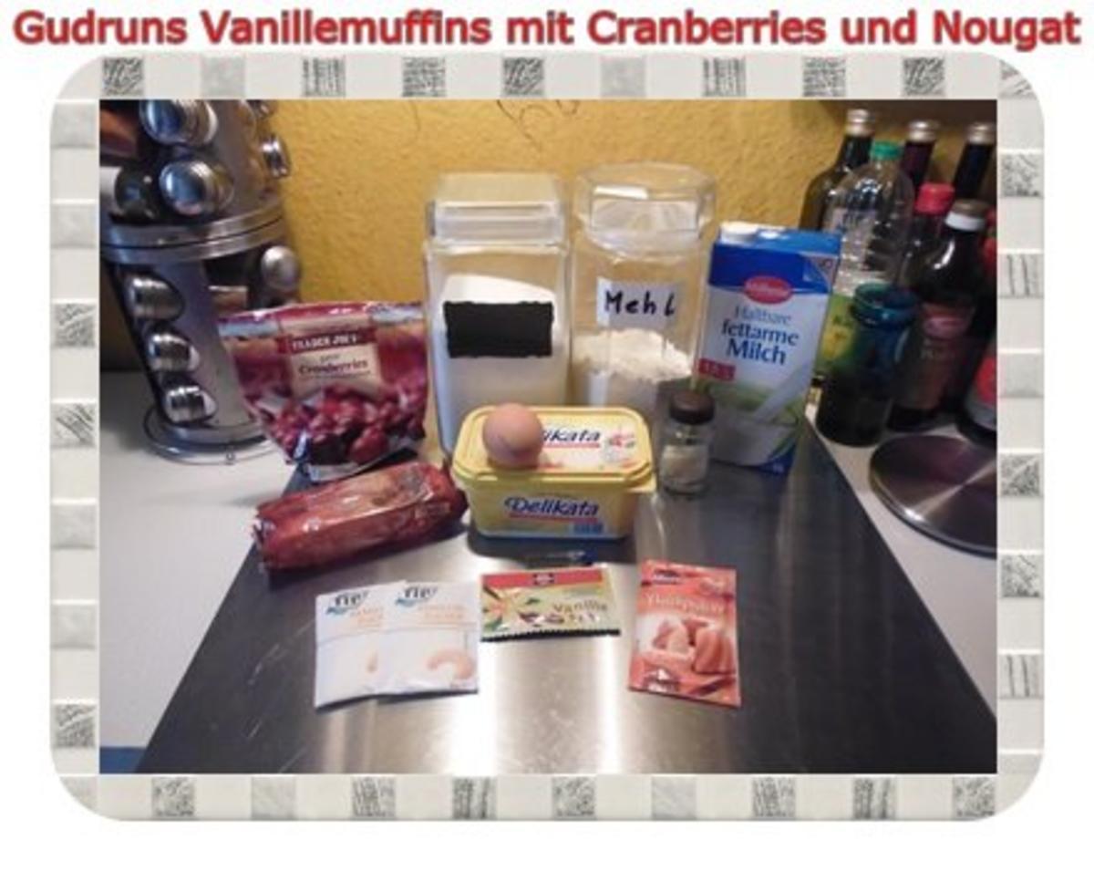Muffins: Vanille-Muffins mit Cranberries und Nougat - Rezept - Bild Nr. 2