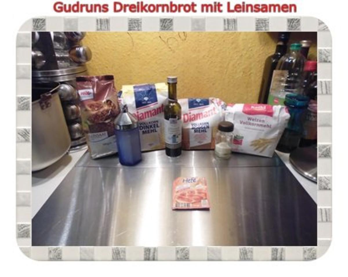 Brot: Dreikorn-Leinsamenbrot - Rezept - Bild Nr. 2