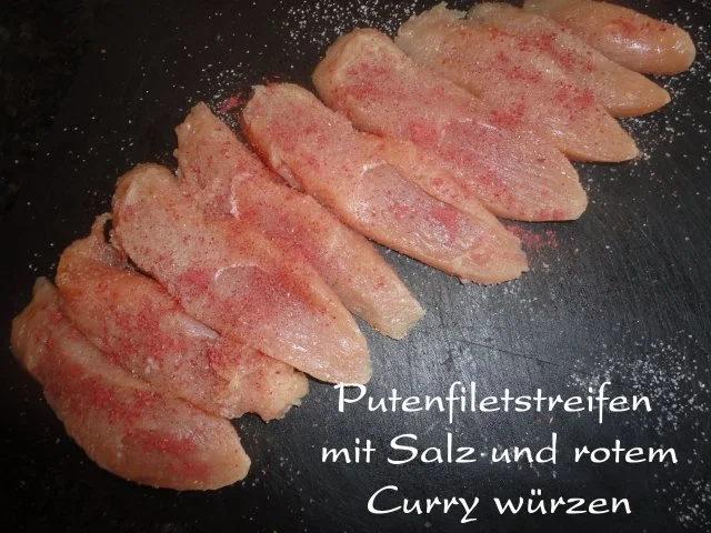 Pute in Orientsauce mit Hummus Nudeln und Kichererbsen Gemüse - Rezept - Bild Nr. 7