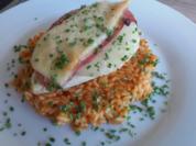 Hawaii-Schnitzel auf Tomaten-Reis - Rezept