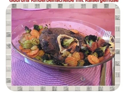 Fleisch: Rinderbeinscheibe mit Kaisergemüse - Rezept
