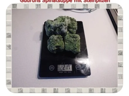 Suppe: Spinatsuppe mit Steinpilzen und Gorgonzola - Rezept - Bild Nr. 3