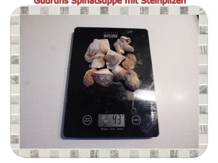 Suppe: Spinatsuppe mit Steinpilzen und Gorgonzola - Rezept - Bild Nr. 4