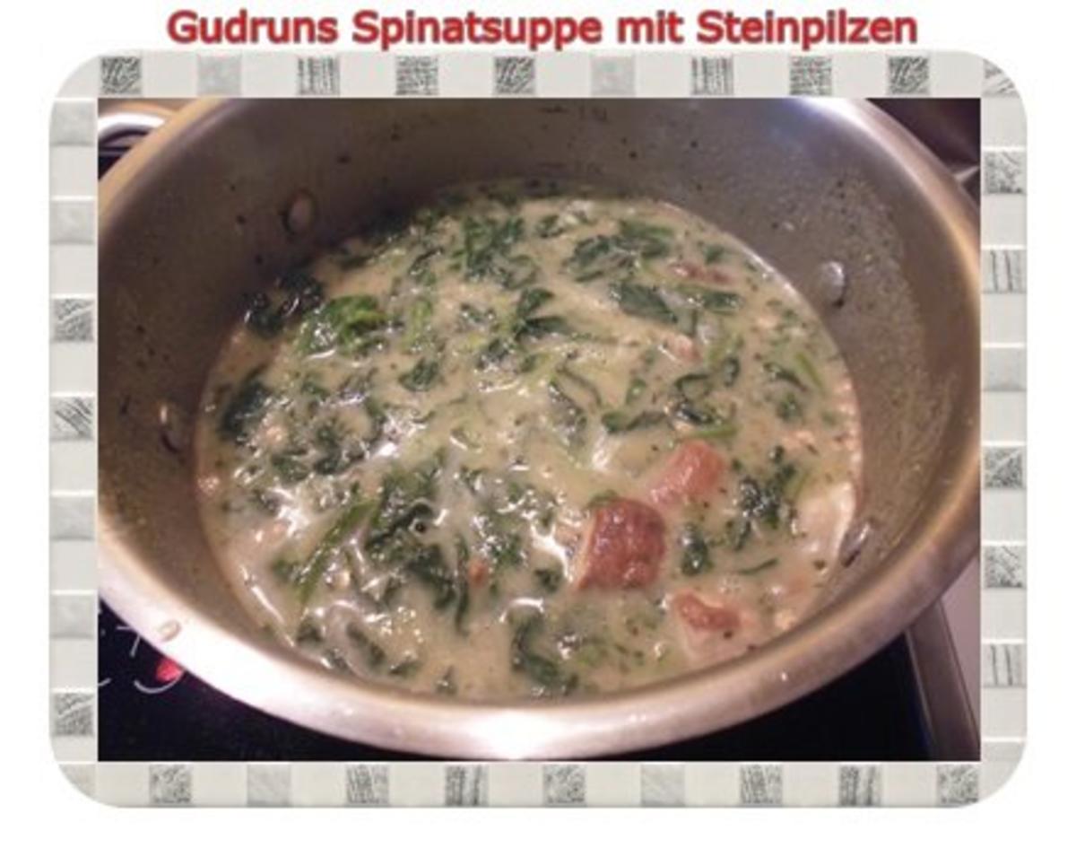 Suppe: Spinatsuppe mit Steinpilzen und Gorgonzola - Rezept - Bild Nr. 9