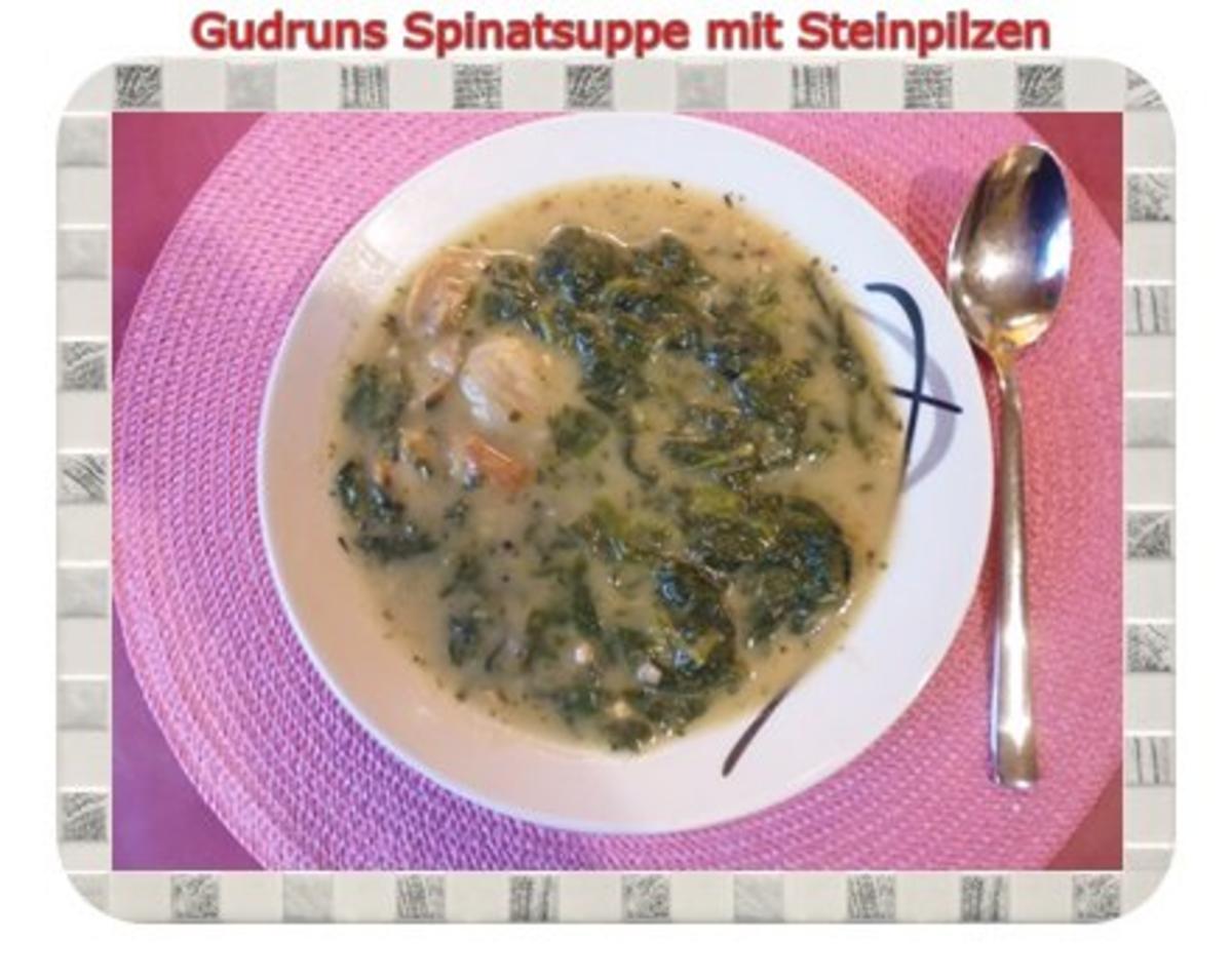 Suppe: Spinatsuppe mit Steinpilzen und Gorgonzola - Rezept - Bild Nr. 11