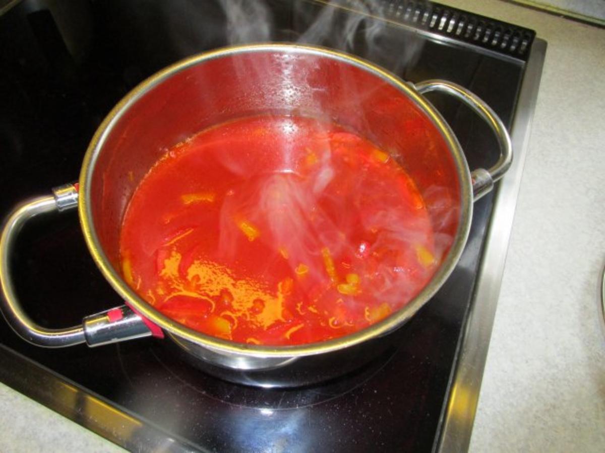 Paprika-Suppe mit Hackbällchen - Rezept - Bild Nr. 13