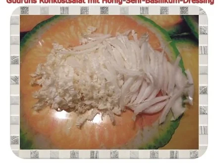 Salat: Rohkostsalat mit Honig-Senf-Basilikum-Dressing - Rezept - Bild Nr. 6