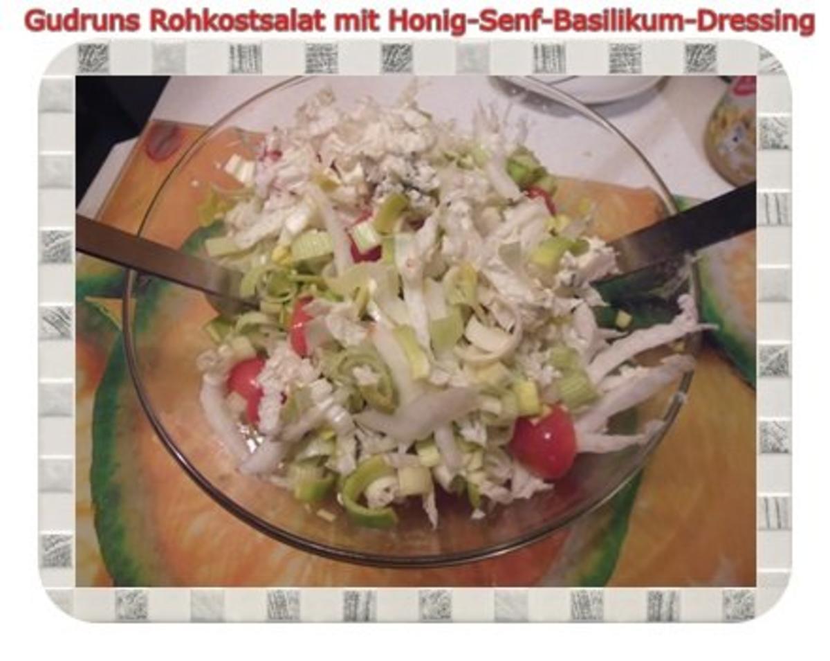 Salat: Rohkostsalat mit Honig-Senf-Basilikum-Dressing - Rezept - Bild Nr. 9