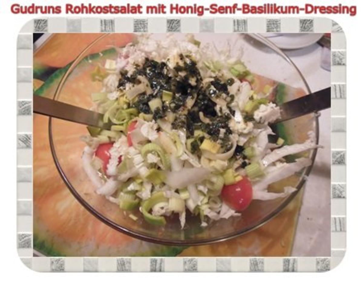 Salat: Rohkostsalat mit Honig-Senf-Basilikum-Dressing - Rezept - Bild Nr. 12