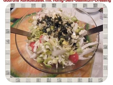 Salat: Rohkostsalat mit Honig-Senf-Basilikum-Dressing - Rezept - Bild Nr. 12