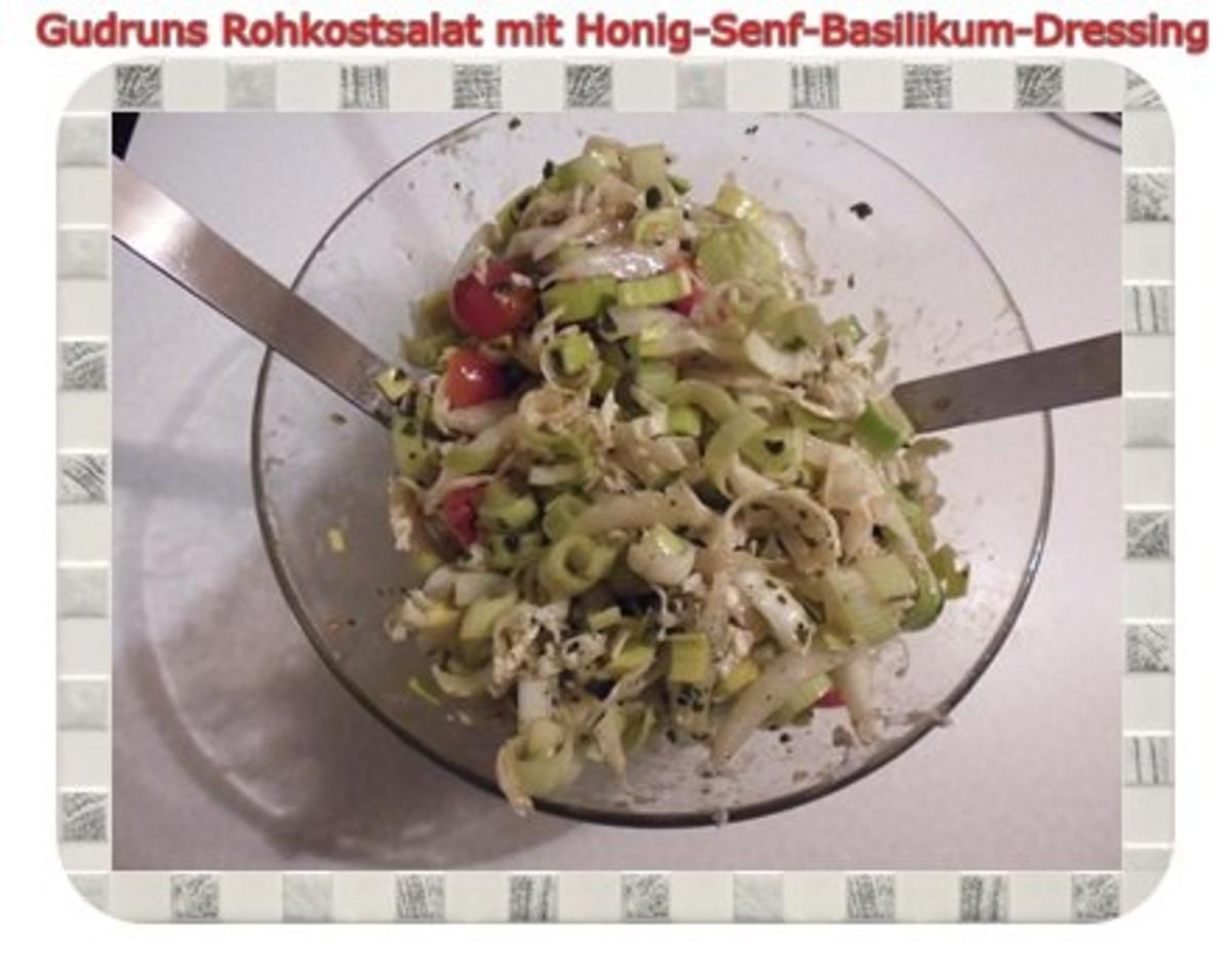 Salat: Rohkostsalat mit Honig-Senf-Basilikum-Dressing - Rezept - Bild Nr. 13