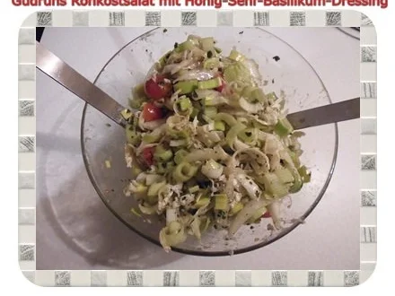 Salat: Rohkostsalat mit Honig-Senf-Basilikum-Dressing - Rezept - Bild Nr. 13