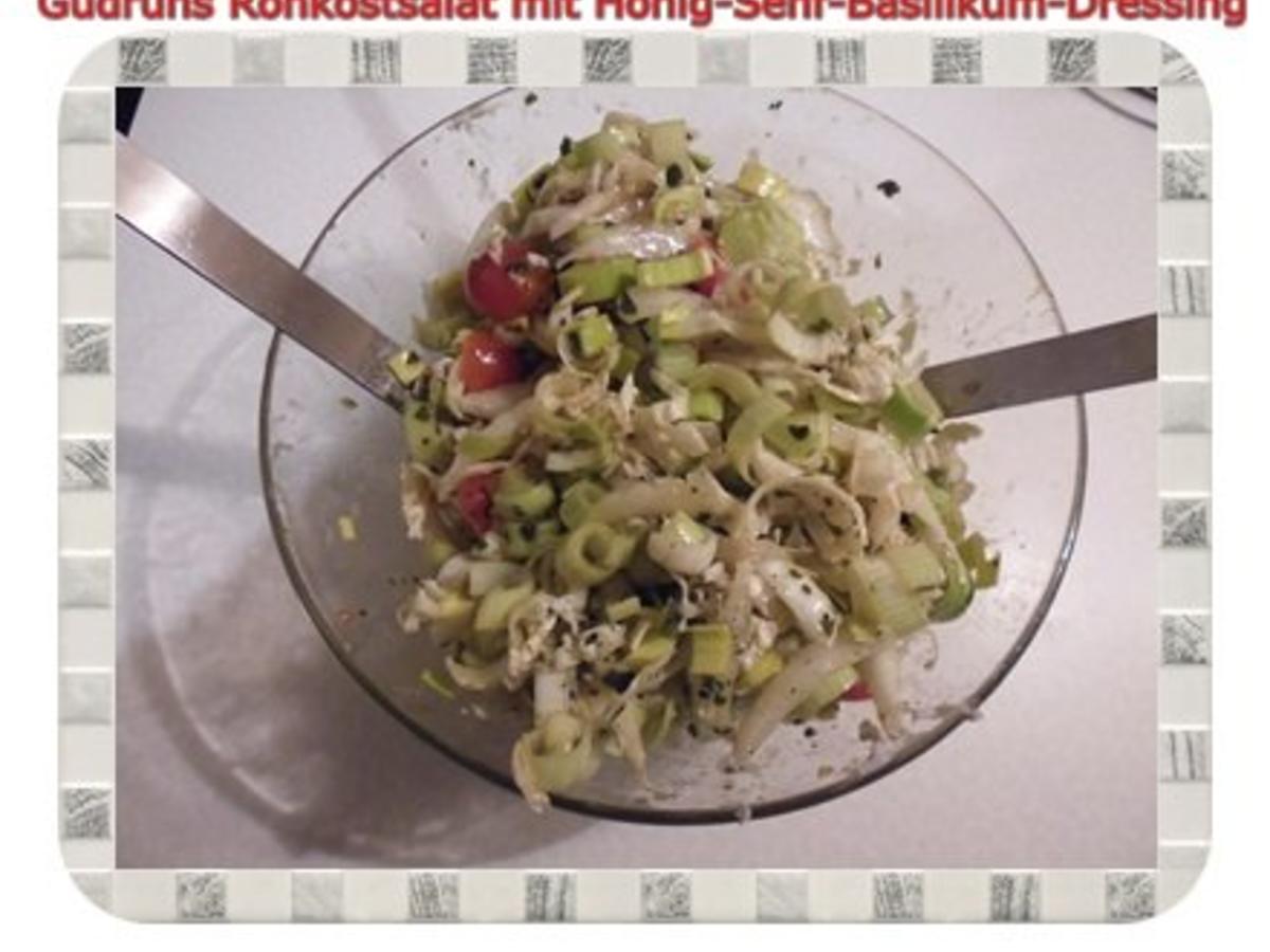 Salat: Rohkostsalat mit Honig Senf Basilikum Dressing - schnell ...