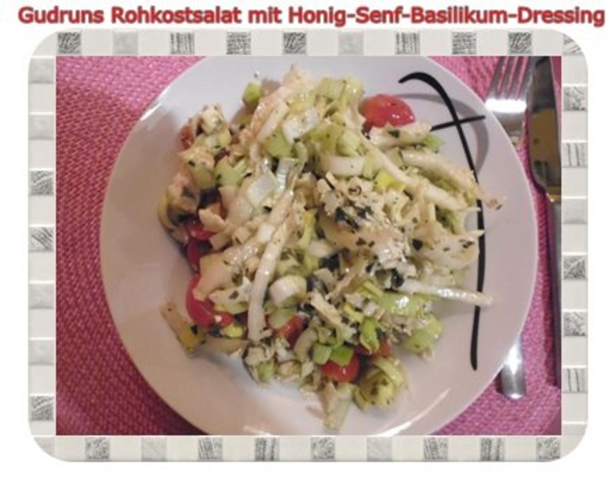 Salat: Rohkostsalat mit Honig-Senf-Basilikum-Dressing - Rezept - Bild Nr. 15