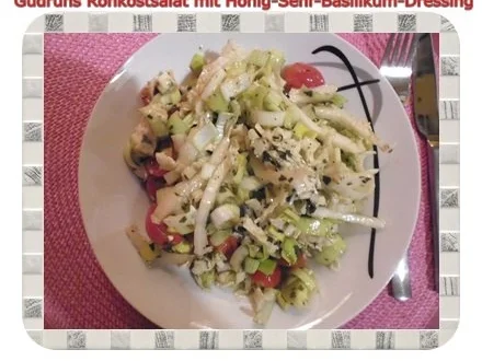 Salat: Rohkostsalat mit Honig-Senf-Basilikum-Dressing - Rezept - Bild Nr. 15
