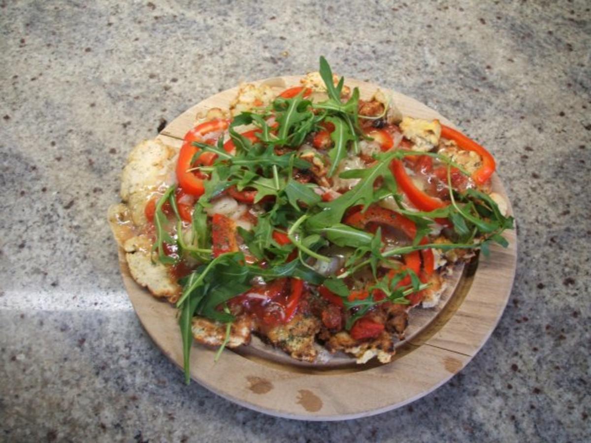 Bilder für Pfannen-Pizza vegetarische Variante - Low Carb - Rezept