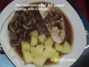 Pute : Putenbraten auf Kernthemperatur von 90 Grad im Backofen - Rezept