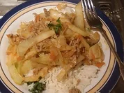 Leckere kohl-hackpfanne mit Reis - Rezept