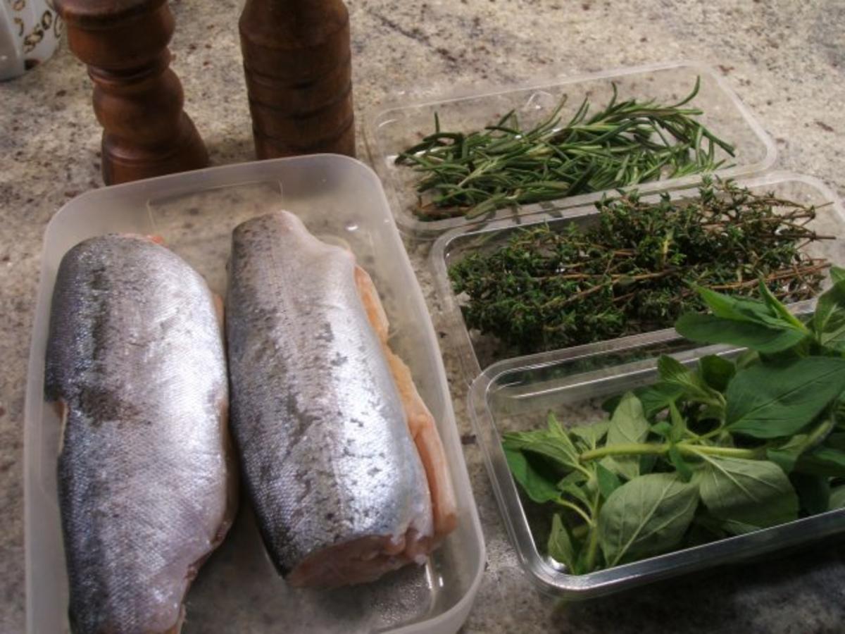 Fisch: Forelle aus dem Bratschlauch mit Gemüselasagne - Rezept - Bild Nr. 2