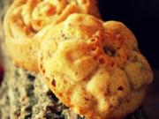 Süße Apfel-Buttermilch-Muffins mit gesalzenen Pekannüssen - Rezept