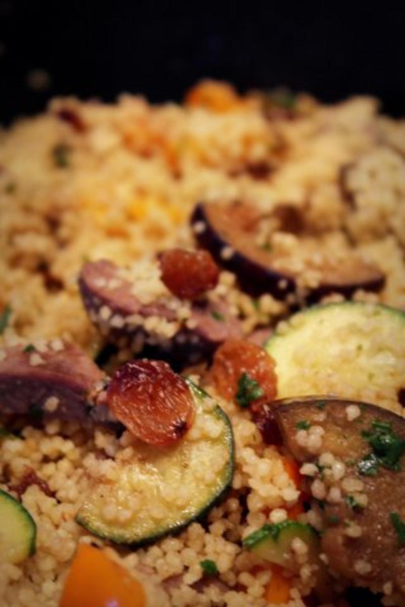 Bilder für Lamm-Couscous-Gemüse-Pfanne; Orientalisches Fleischgericht - Rezept