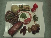 Antipasti - gegrilltes Gemüse, gefüllte Paprikaschoten und Auberginen (Aurelio Savina) - Rezept