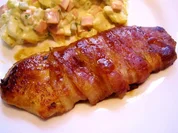 Marinierte Hähnchenbrust im Speckmantel - Rezept