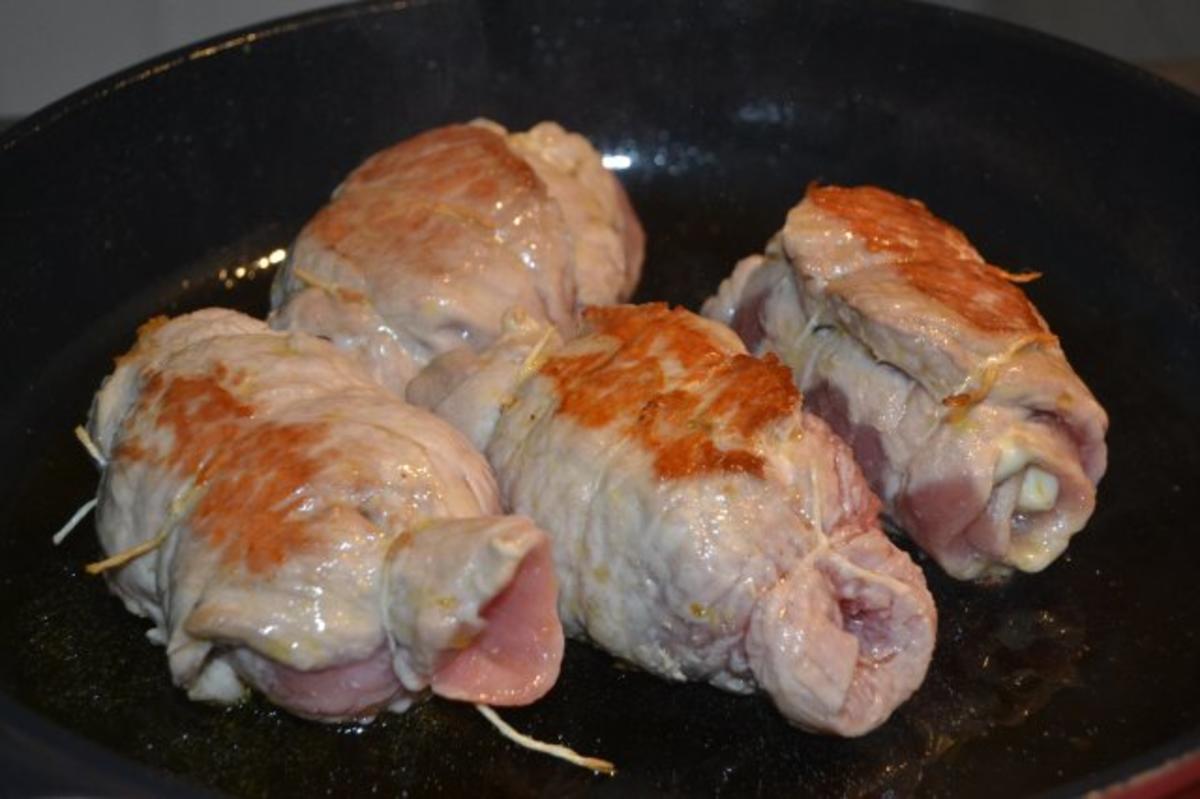 Schweinerouladen mit Salbei-Mozzarella Füllung - Rezept - Bild Nr. 6