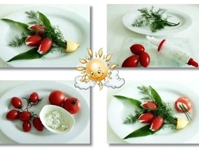 Rezept: „Tulpen Strauß“ mit Bärlauchsauce als Frühlingsanfangs-Begrüßung Bild Nr. 4 „Tulpen Strauß“ mit Bärlauchsauce als Frühlingsanfangs-Begrüßung - Rezept - Bild Nr. 4