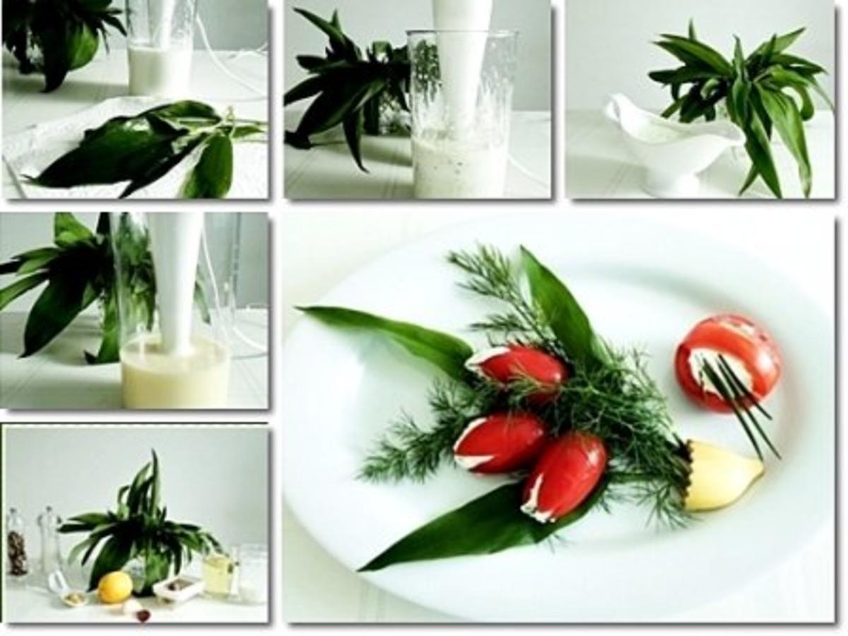 „Tulpen Strauß“ mit Bärlauchsauce als Frühlingsanfangs-Begrüßung - Rezept - Bild Nr. 11